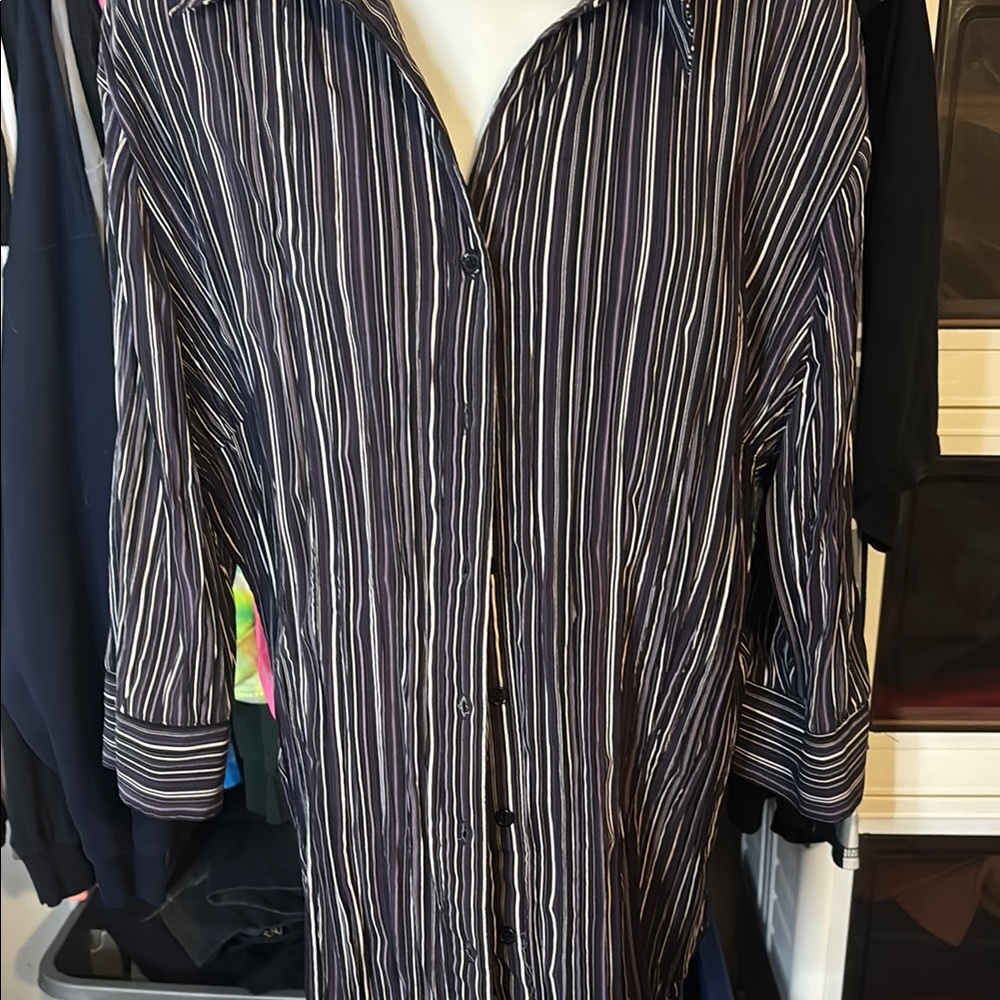 Striped Button-Up Shirt
